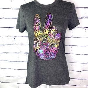 Modern Lux Peace Sign Top